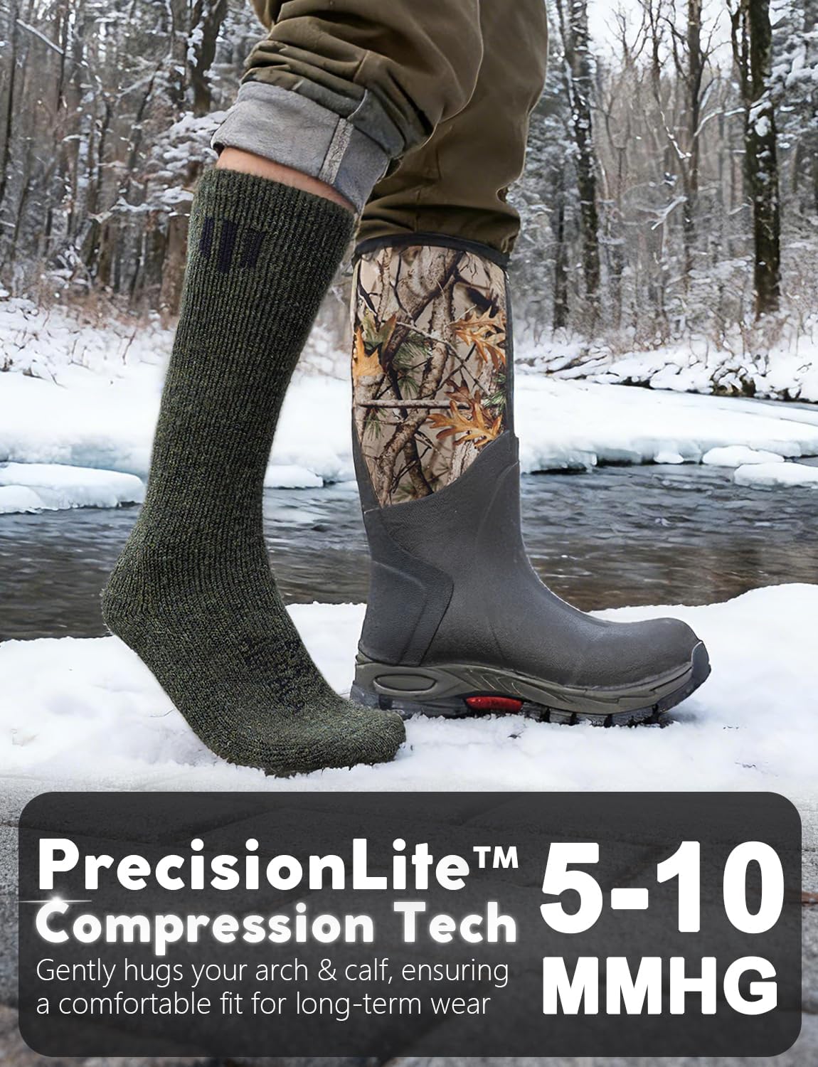 Alpaca Wool Boot Socks Men and Women, Heavyweight Thick Thermal Socks Cold Weather Hunting Hiking, Moisture Wicking - Image 5