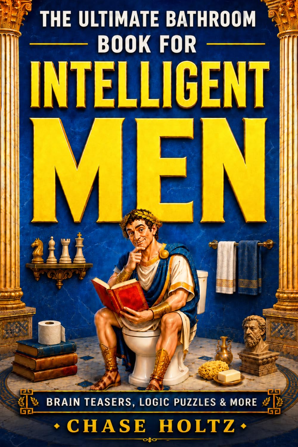 The Ultimate Bathroom Book for Intelligent Men: Challenging Brain Teasers, Tricky Trivia, Logic Puzzles & More Activity Book Games | Perfect Gift for Men