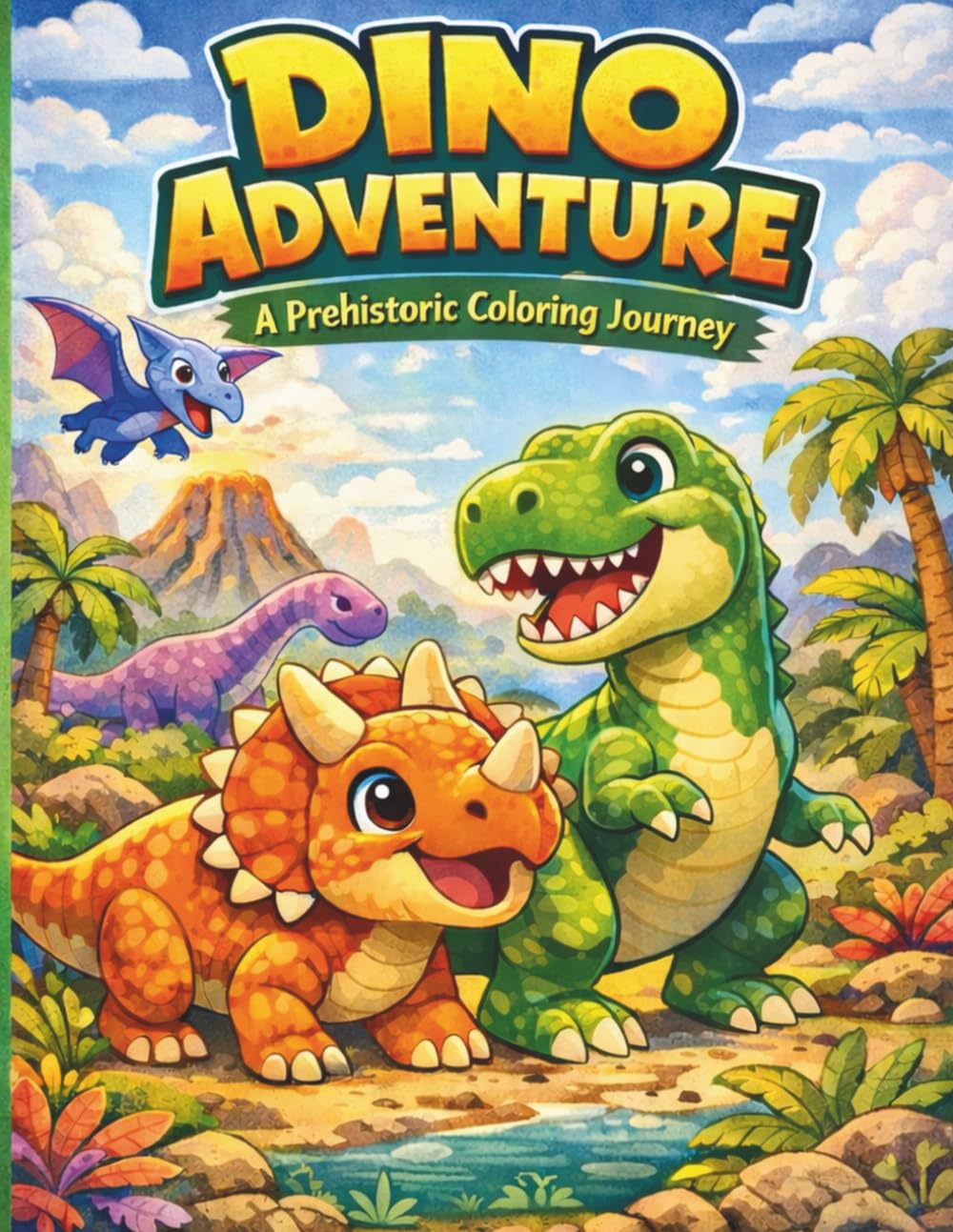 Dino Adventure: A Prehistoric Coloring Journey