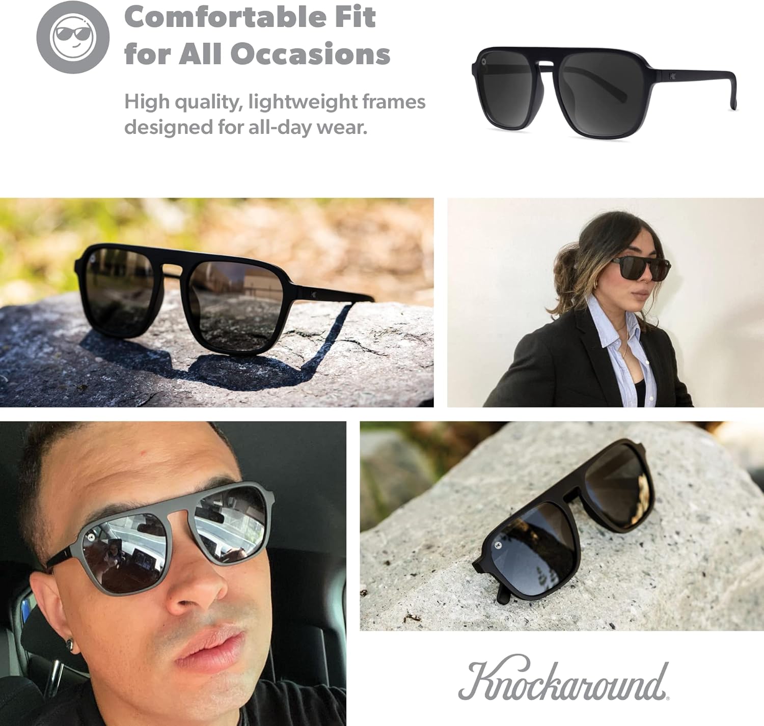 Knockaround Pacific Palisades Polarized Sunglasses for Men & Women - Retro Sunglasses - UV400 Protection - Image 7