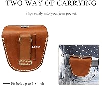 Vista 5 de Firedog Bolsa de munición, bolsa de munición con tirachinas para 0.354 in .22Lr .38 de piel de caza de cinturón de munición