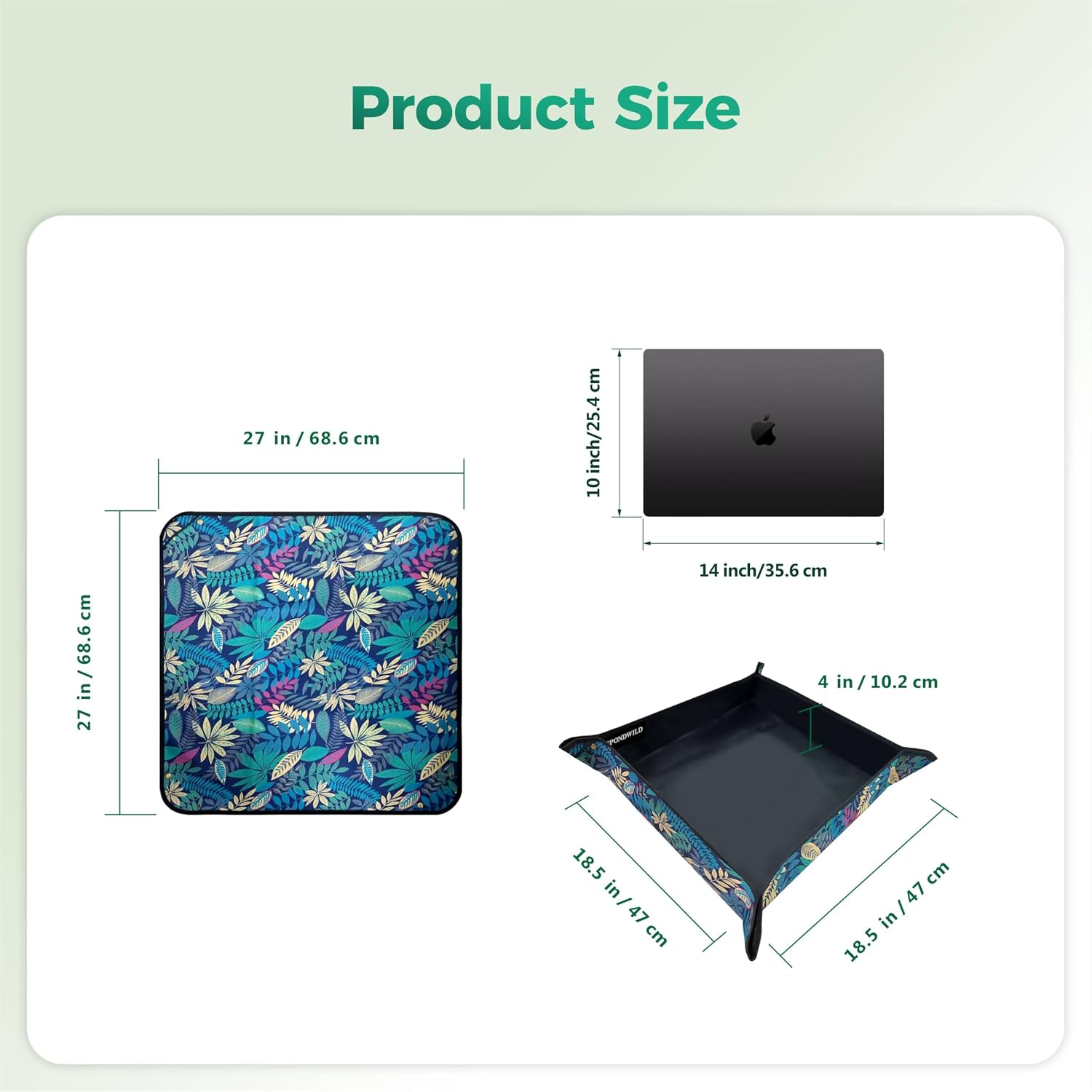 Repotting Mat for Indoor Plants 27"x27", Unique Gifts for Plant Lovers image 2