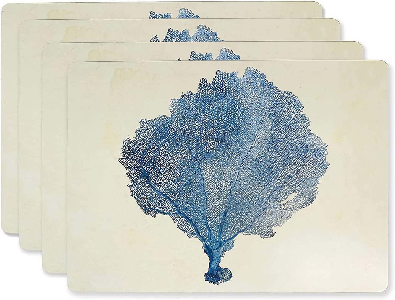 Cork Placemats Set of 4 Heat Resistant Open Sail Art Cork Backed Placemats 16" x