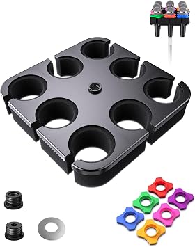 Multi Microphone Holder[Thickened aluminum/Customized] for Mic Stand holds up to 8 mics Multiple Mic Holder for Organizer & Display for and Wireless Mics Mounts to 5/8"-27 or 3/8"-16 Threaded Stands
