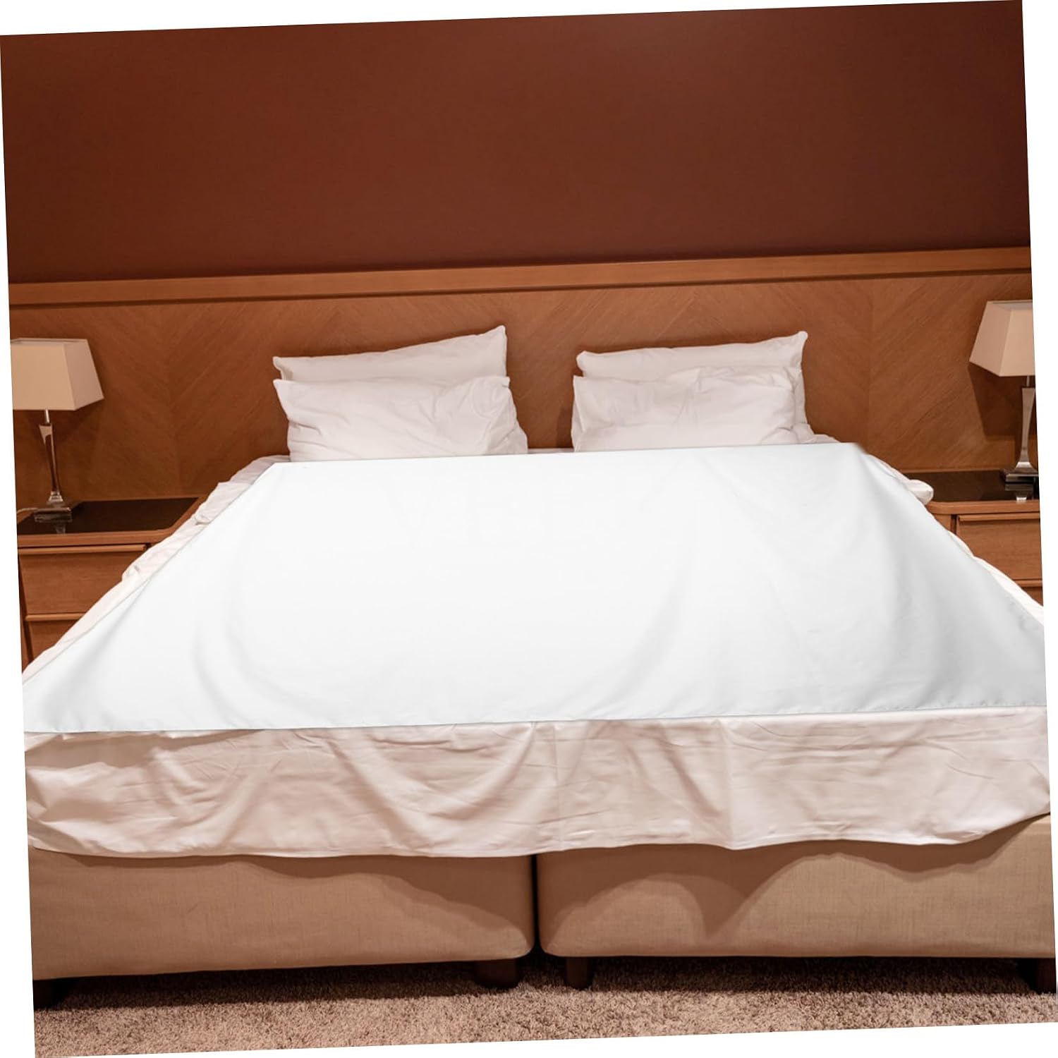 BESTOYARD Single White Flat Bed Sheet for Hospital and Camp Use, Wrinkle-Resistant Chemical Fiber Material, Comfortable Hotel Quality Bedding, Breathable Design, Easy Care, 63x91 Inches