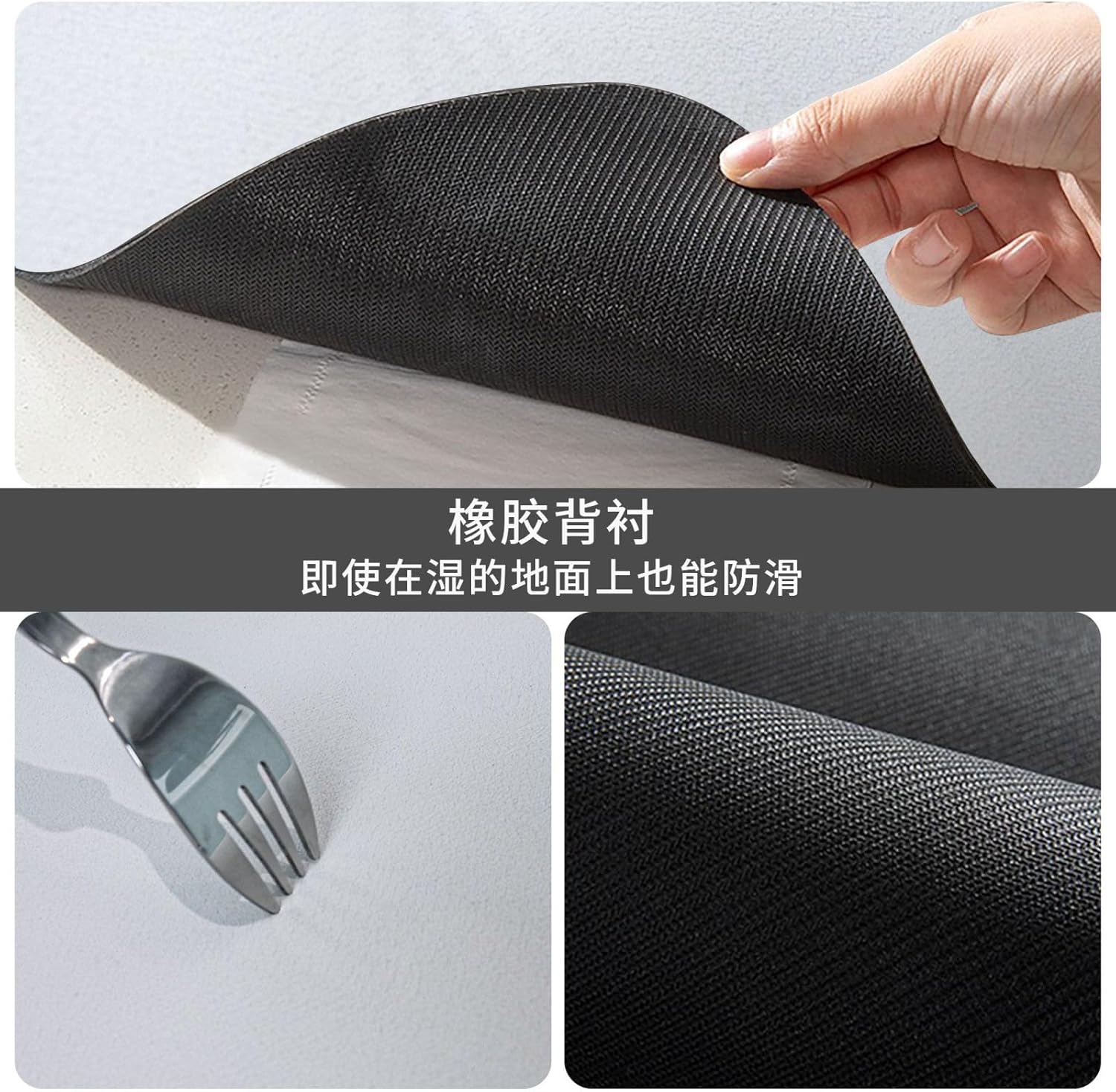 40x60cm Pet Absorbent Feeding Mat - Divided Peach Blossoms Print Leather Non-Slip Placemat, for Dog Cat Food and Water Bowl Pads