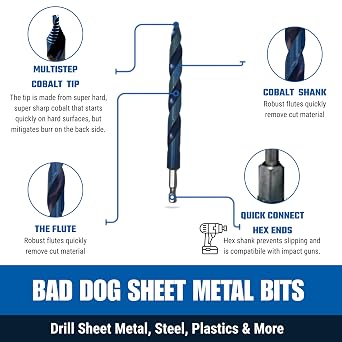 Bad Dog Tools 14 Piece Sheet Metal Drill Bit Set