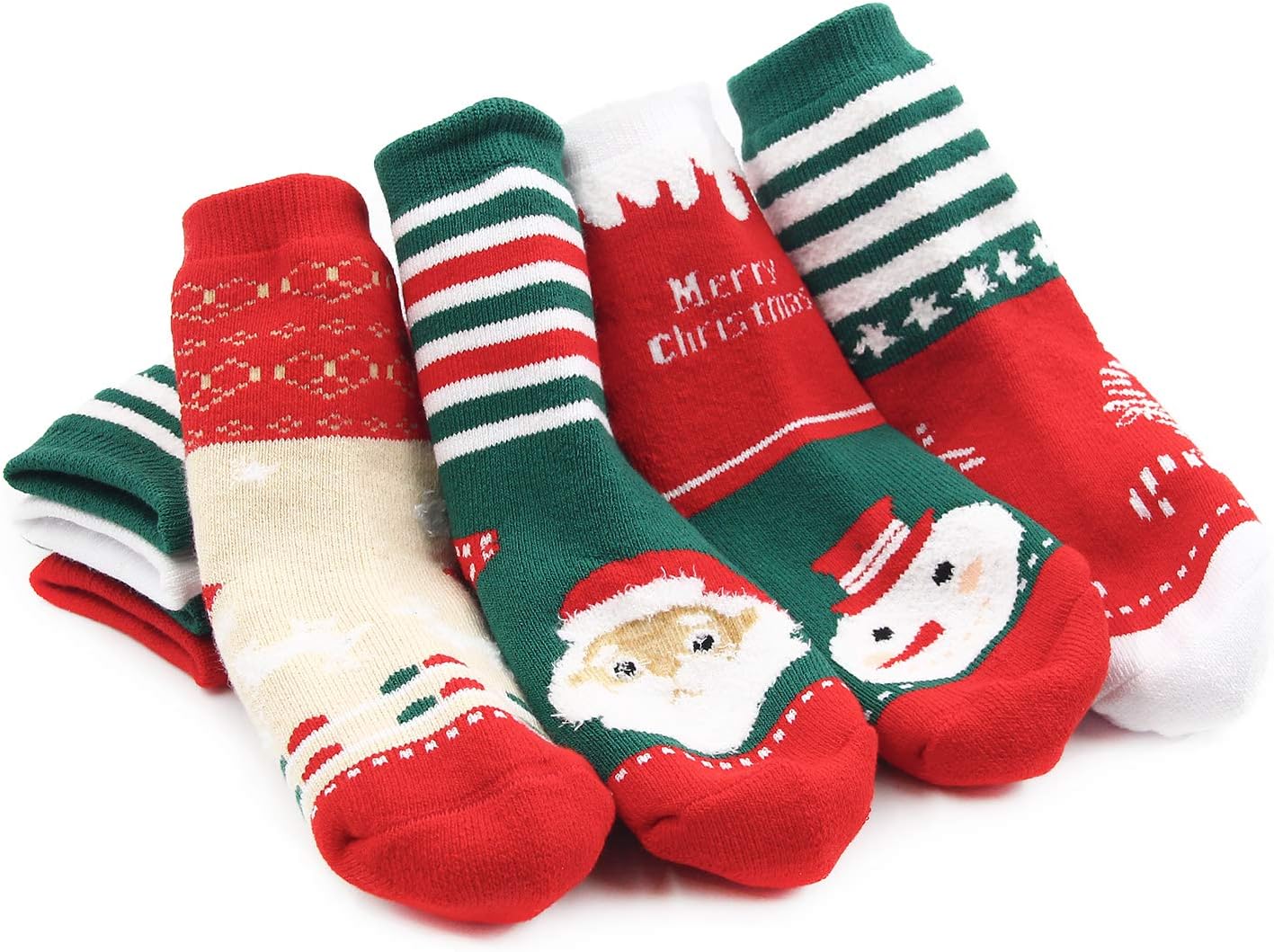 Moon Tree Boys Girls Thick Cotton Socks Christmas Socks Kids Warm Socks Winter Thermal Crew Socks - Image 3