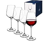 Villeroy & Boch – La Divina Red Wine Glass Set 4 Pieces, Dishwasher Safe, Large Wine Glasses, Red Wine Gobelet, Crystal Glass
