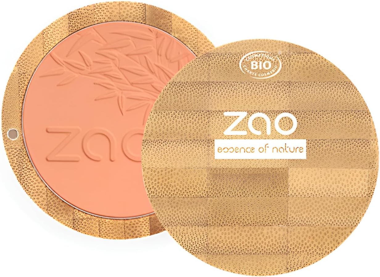 Zao Compact Blush Powder High Impact Cheeks Face Makeup Blends Easily Wrinkle Defying Minimize Fine Lines Pores Highlighting Contour Vegan Flawless Velvety Coverage Organic Shea & Coco Butter 9g (326)