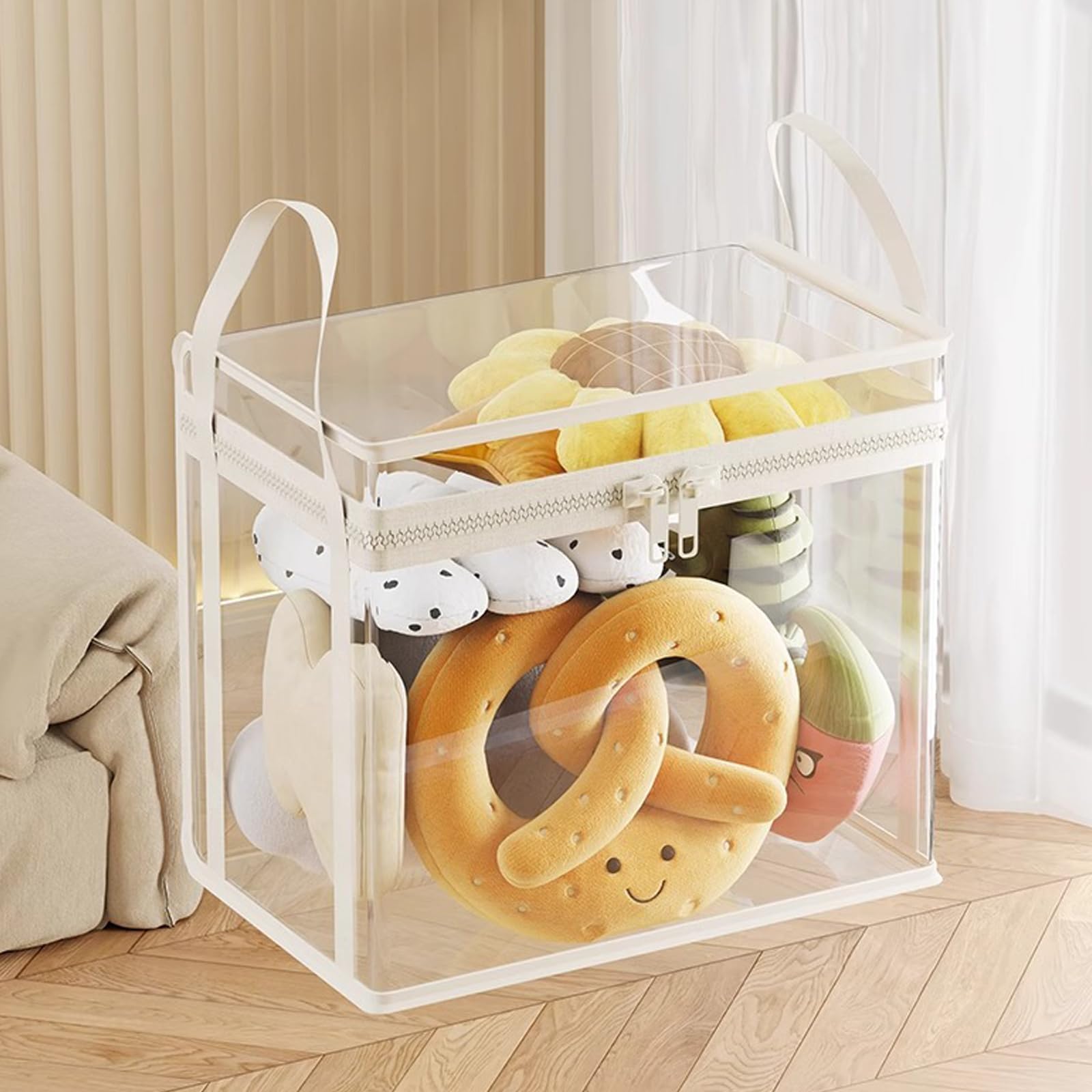 Contenitore PVC Pesante 50L per Asilo Nido e Aula - Cerniere Lunghezza, Design Salvaspazio