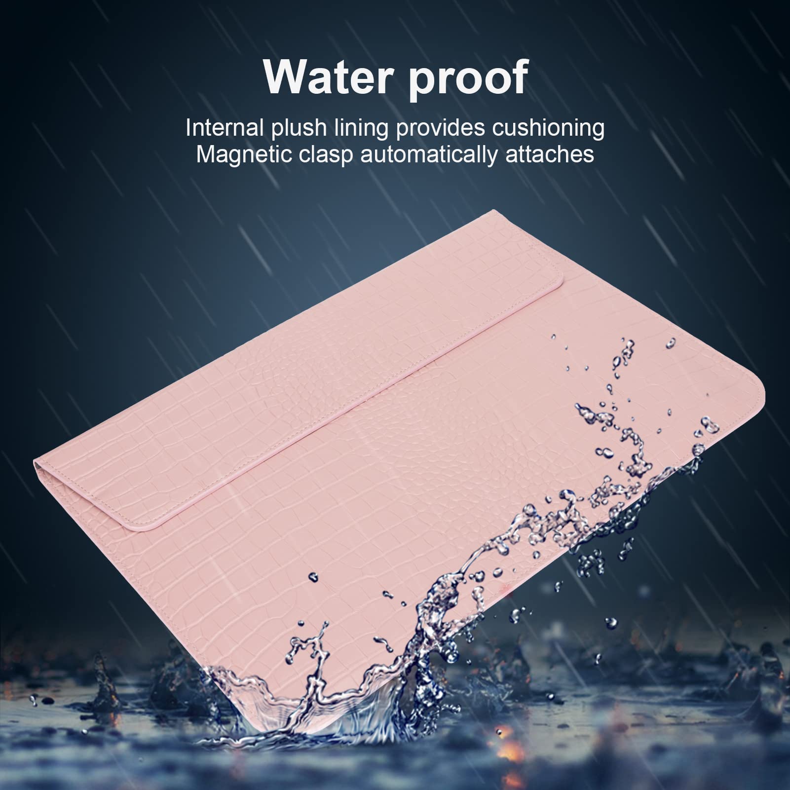 Voova Borsa Porta PC Portatile Custodia Laptop Computer 15 15.6 15,6 16 Pollici Impermeabile Antiurto con Tracolla e Maniglia Compatibile con Macbook Pro Dell Acer Hp Lenovo Donna Uomo Viola