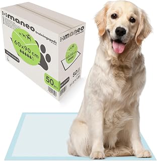 100x maneo Welpen Unterlagen 60x90cm, Trainingspads für Hunde 5-lagig
