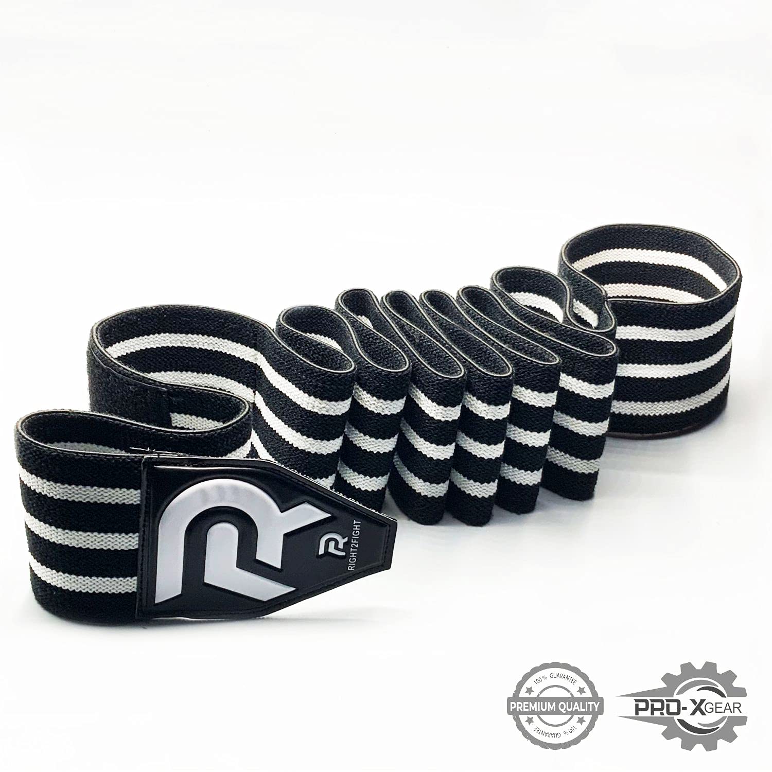 R2F Knee Wraps, Knee Support Weight Lifting, 2 pack sports wraps for Men Gym Knee Braces, Powerlifting, Crossfit, Squatting - Image 3