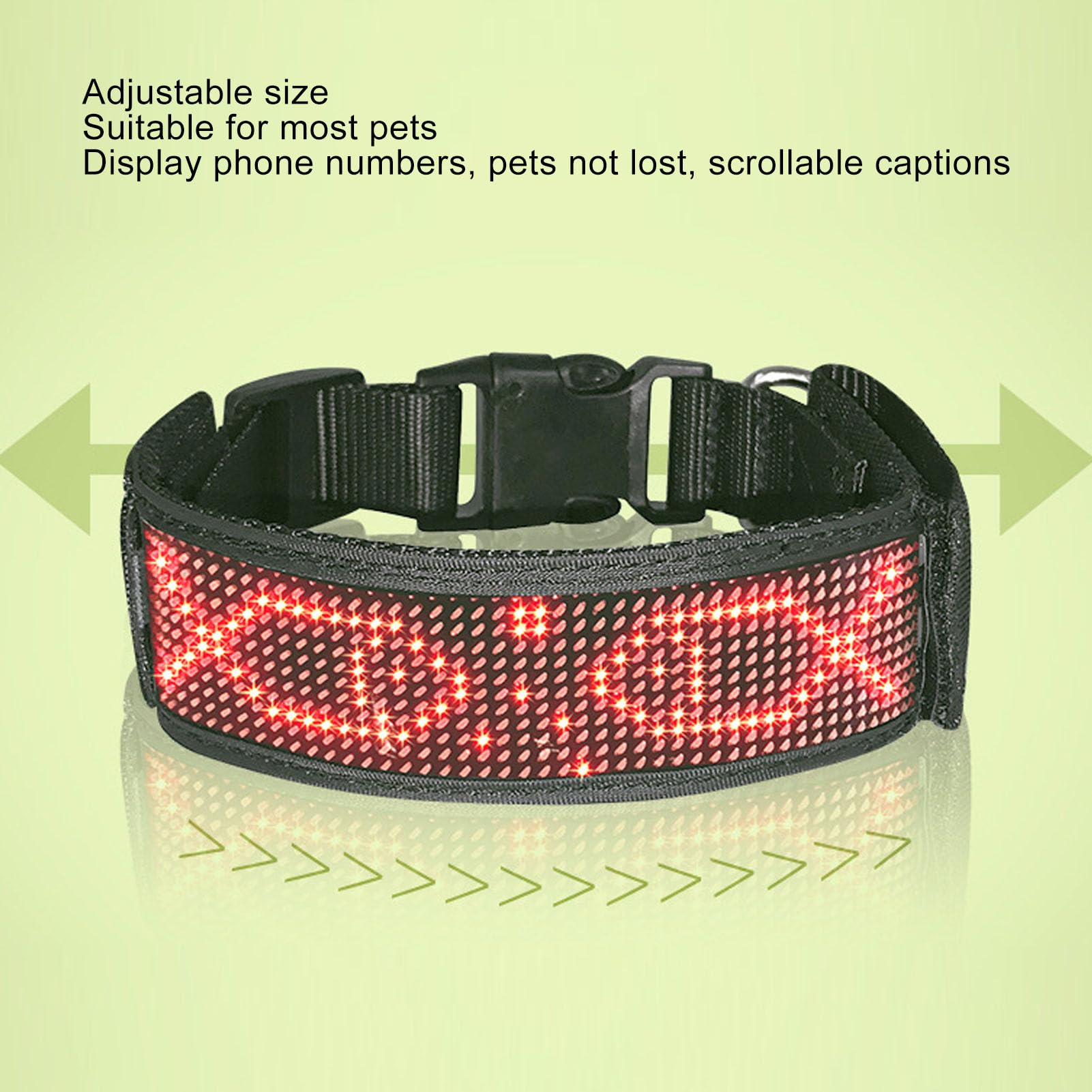 Collare per Cani a LED Programmabile Ricaricabile Luminoso Ad Alta visibilità Collare Luminoso Illuminato Sicurezza per Cani Lampeggiante Collo Luminoso BT Trasmette