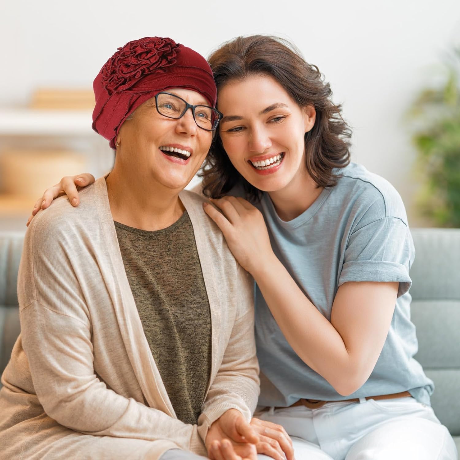 Geyoga Cotton Chemo Headwear Turban for Women Soft Elastic Cancer Hat Cancer Sleep Caps Head Wraps for Women with Hair Loss - Image 3