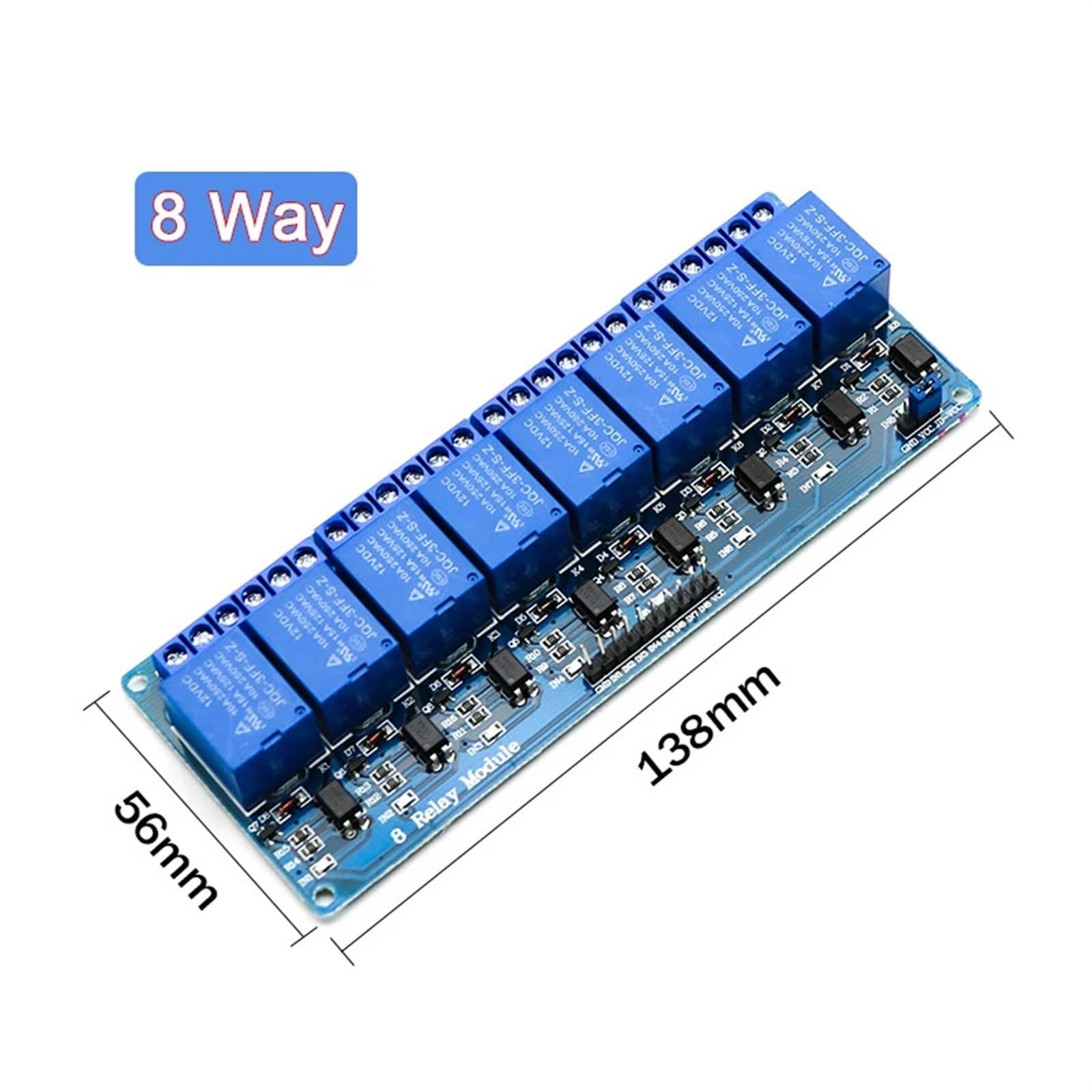 Modulo relè 5V 12V 24V con Uscita relè accoppiatore Ottico 1 2 4 6 8 Modulo relè 16 Vie for Il Controllo dell'attrezzatura(5V,8 Way)