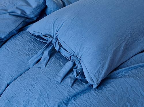 Miniatura 9 de Juego de funda de edredón de microfibra lavada con piedra vibrante de calidad egipcia, tamaño individual, 2 piezas (1 funda de edredón, 1 funda de