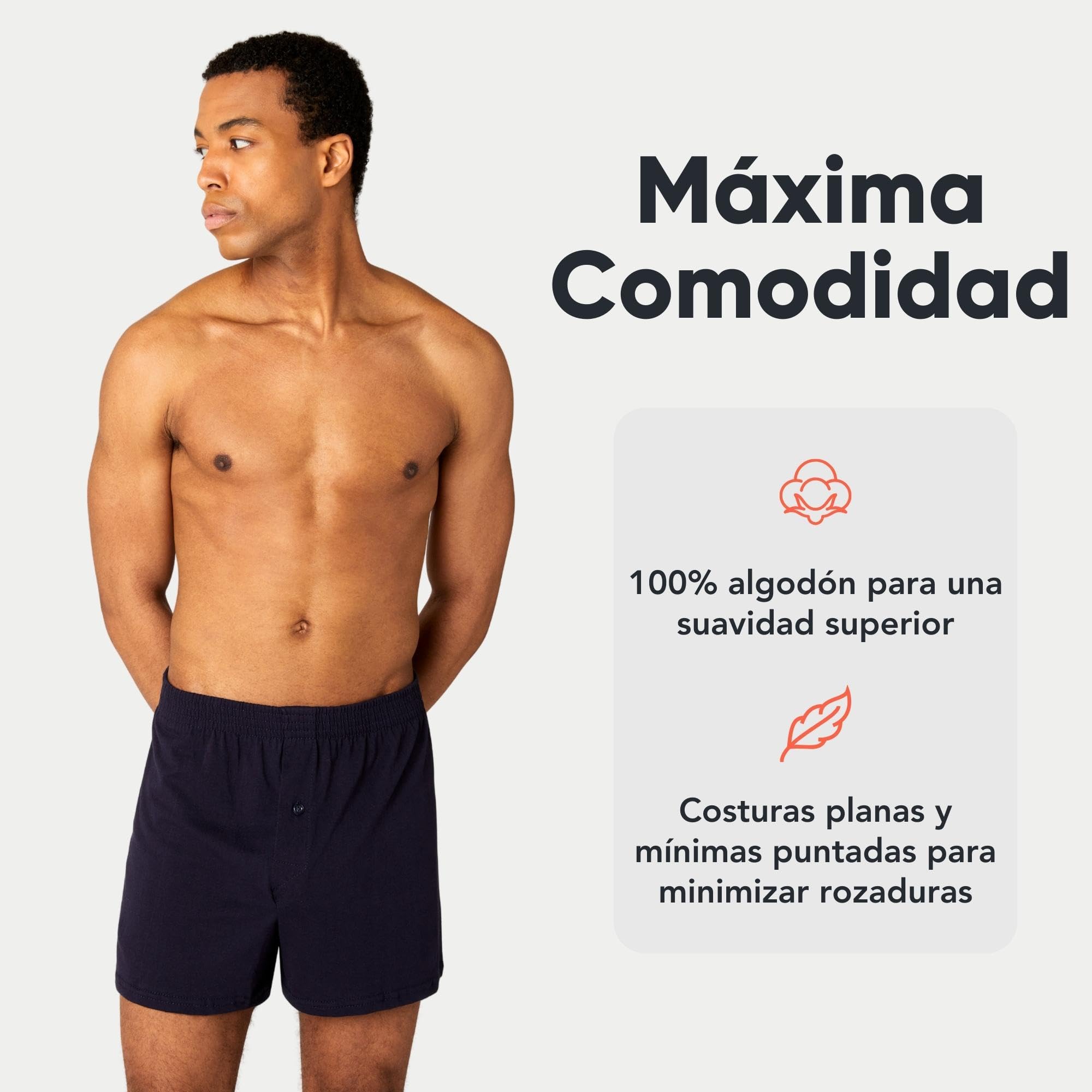 FM London Calzoncillos sueltos (pack de 6) para hombre - Algodón suave, transpirable, ajuste cómodo