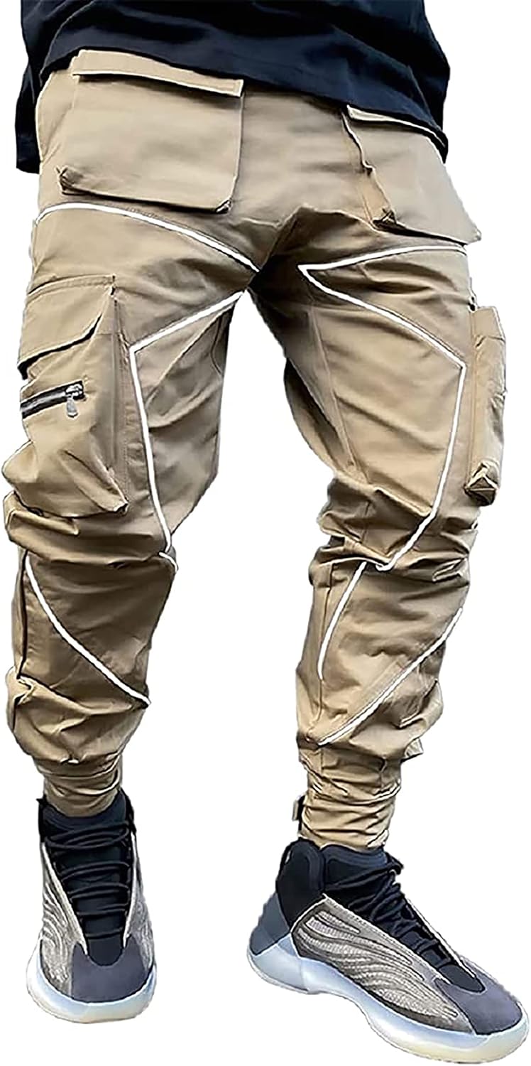 DIOTSR Mens Cargo Pants Techwear Hip Hop Harem Pant Jogger Sweatpants with Pockets Streetwear Punk Jogging
