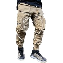 DIOTSR Mens Cargo Pants Techwear Hip Hop Harem Pant Jogger Sweatpants with Pockets Streetwear Punk Jogging