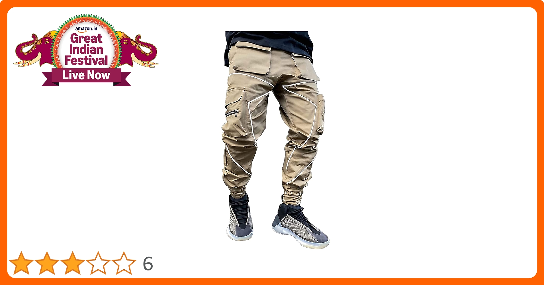 DIOTSR Mens Cargo Pants Techwear Hip Hop Harem Pant Jogger