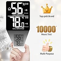 Vista 18 de Antonki Room Thermometer Small Hygrometer Indoor Humidity Monitor Sensor, Digital Temperature and Humidity Meter Gauge for Home, Baby Nursery, Black