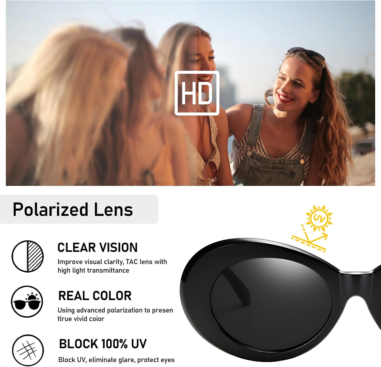 20 Pack Clout Oval Mod Sunglasses for Women Men Bulk Retro Round Lens Glasses Party Favors - Image 5