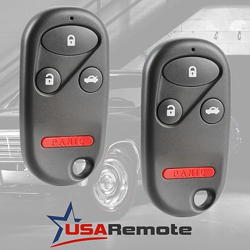 Miniatura 2 de Compatible con llavero remoto de entrada sin llave Honda CR-V 2002 2003 2004 (OUCG8D-344H-A), juego de 2