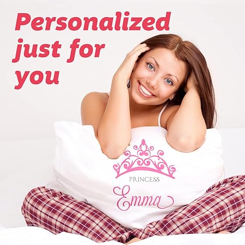 Miniatura 4 de Pattern Pop - Funda de almohada de princesa con texto personalizado - Fundas de almohada decorativas para cama - Decoración personalizada para el