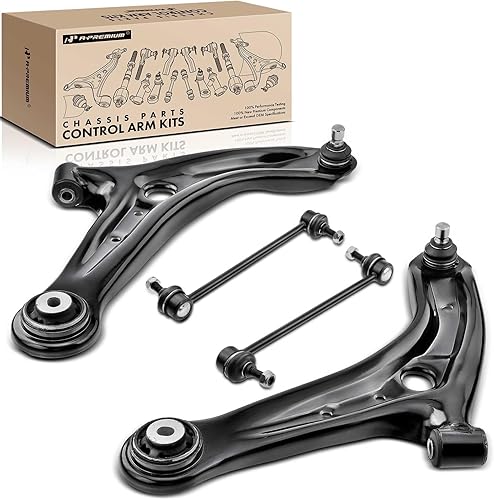 A-Premium Kit de suspensión delantera, brazo de control inferior, barra estabilizadora delantera, compatible con Mazda 2 2011 2012 2013 2014