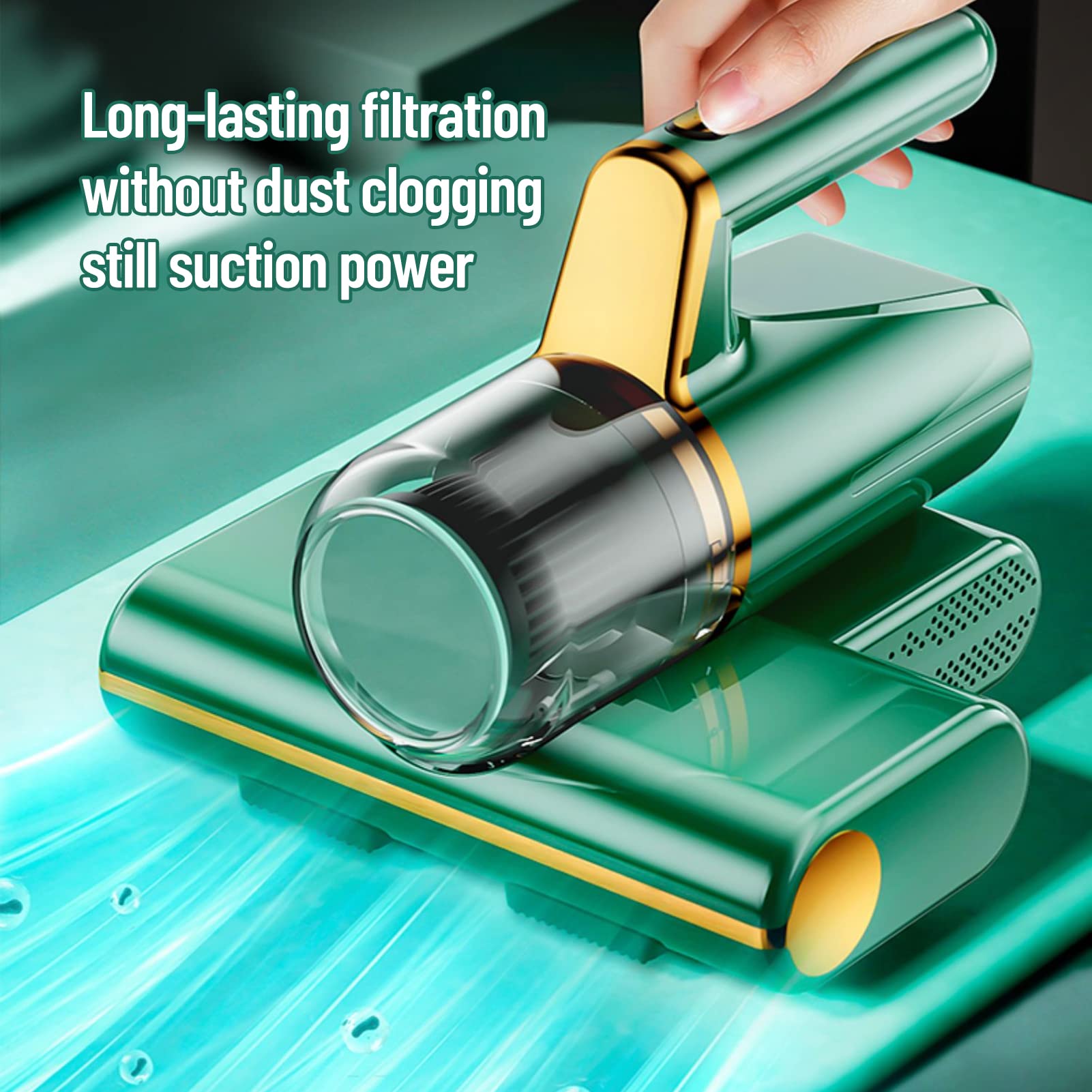 Aspirapolvere Per Materassi Con Luce UV-C - 14Kpa, Filtro HEPA, Elimina Il 99,99% Di Acari E Batteri