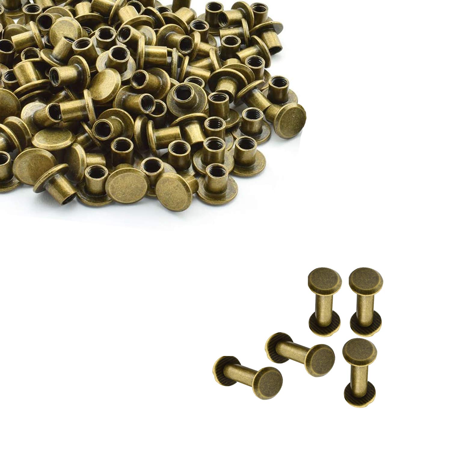 Vis Chicago en laiton durable 9x9mm finitions bronze de qualité supérieure pour loisirs créatifs