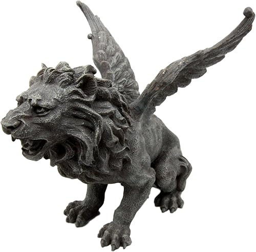 Miniatura 5 de Atlantic Collectibles - Figura decorativa de gárgola de león rugiente de Aslan, 7 pulgadas de alto