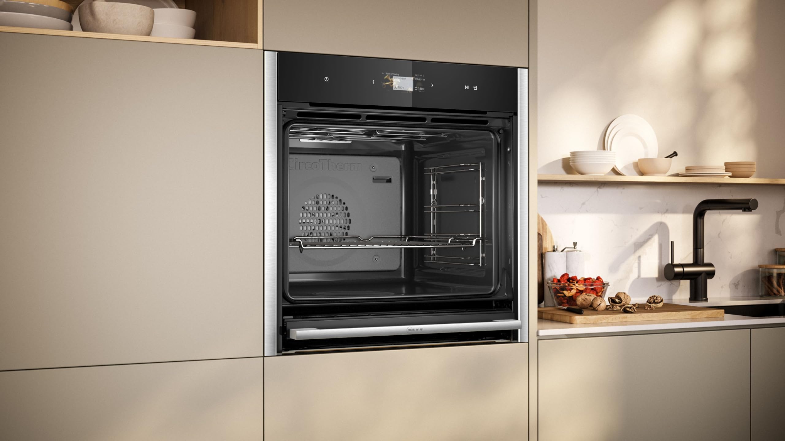 NEFF B64FS31N0 N 90 Einbau-Dampfbackofen 60 x 60cm Slide&Hide Full Touch TFT-Display Schwarz Made in Germany