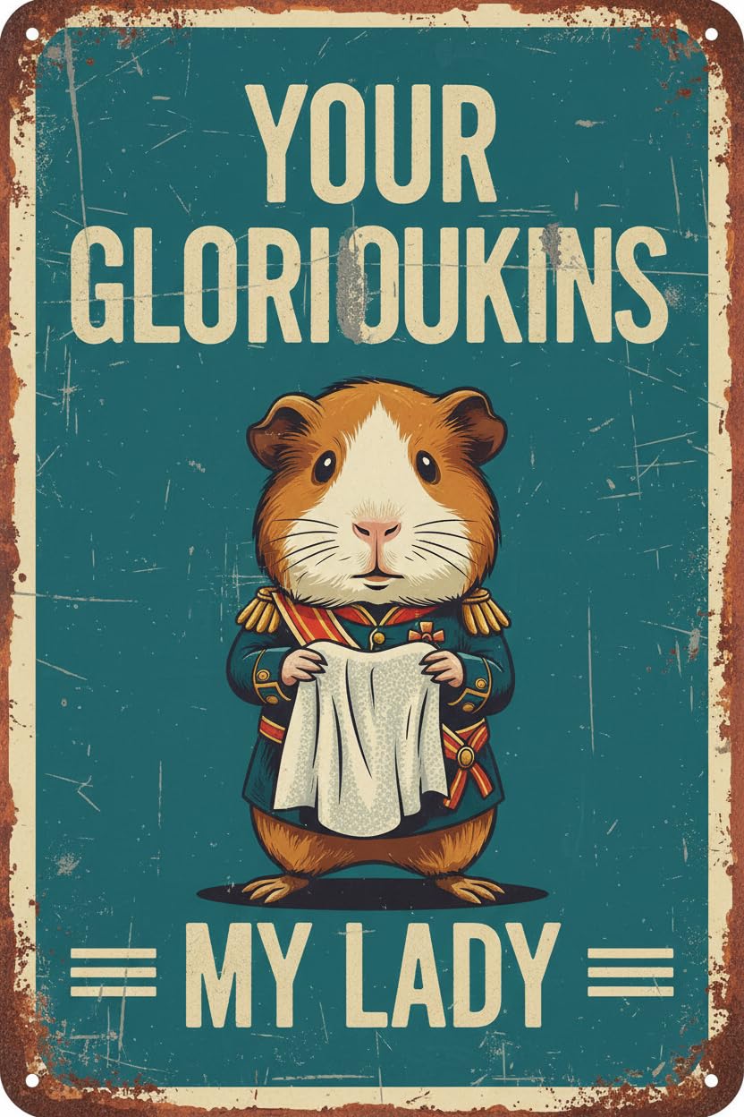 Your Napkins Funny Guinea Pigs Tin Sign, 8x12 Inch
