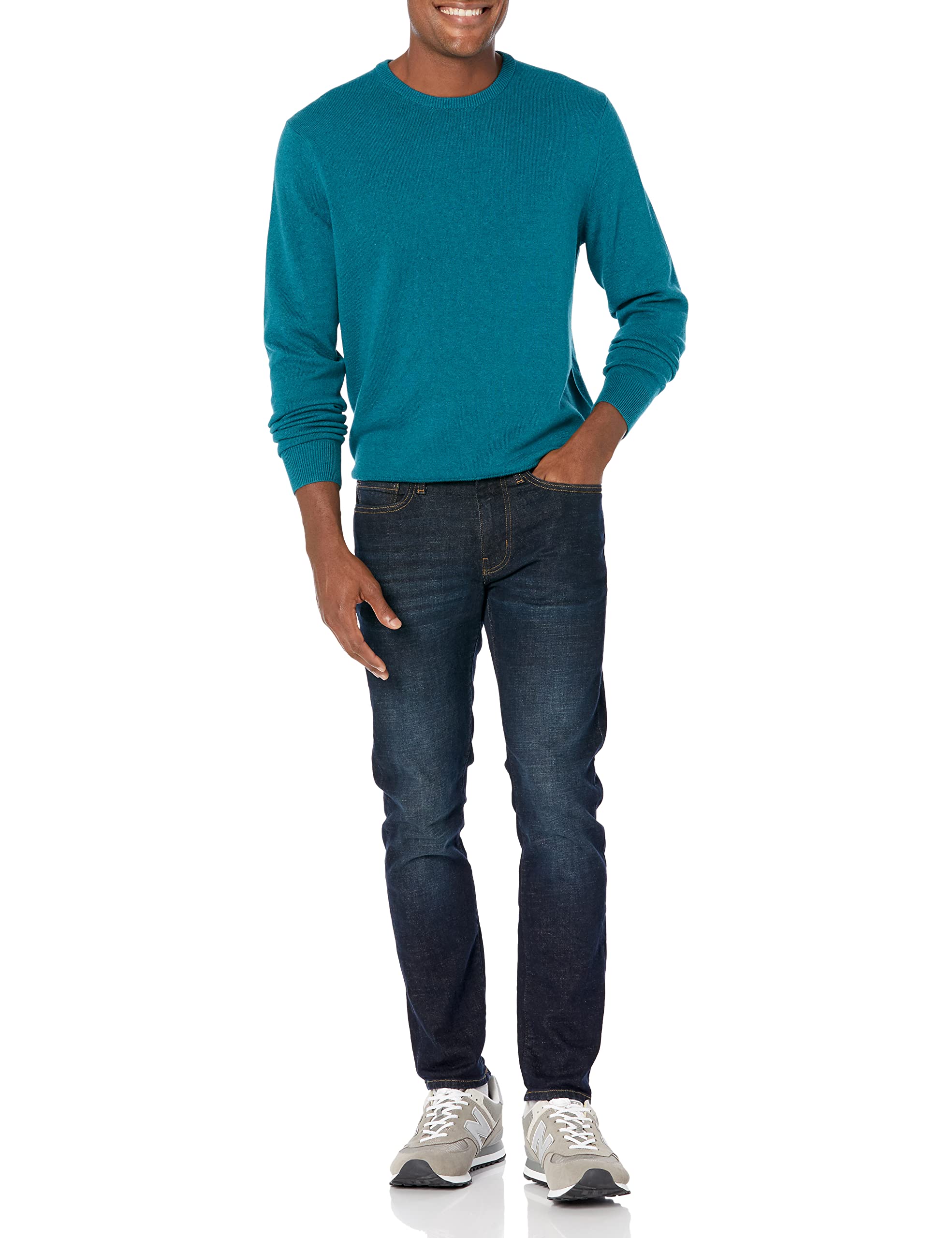 Amazon Essentials Maglione Girocollo a Maniche Lunghe, 100% Cotone, Disponibile Anche in Taglie Big & Tall Uomo