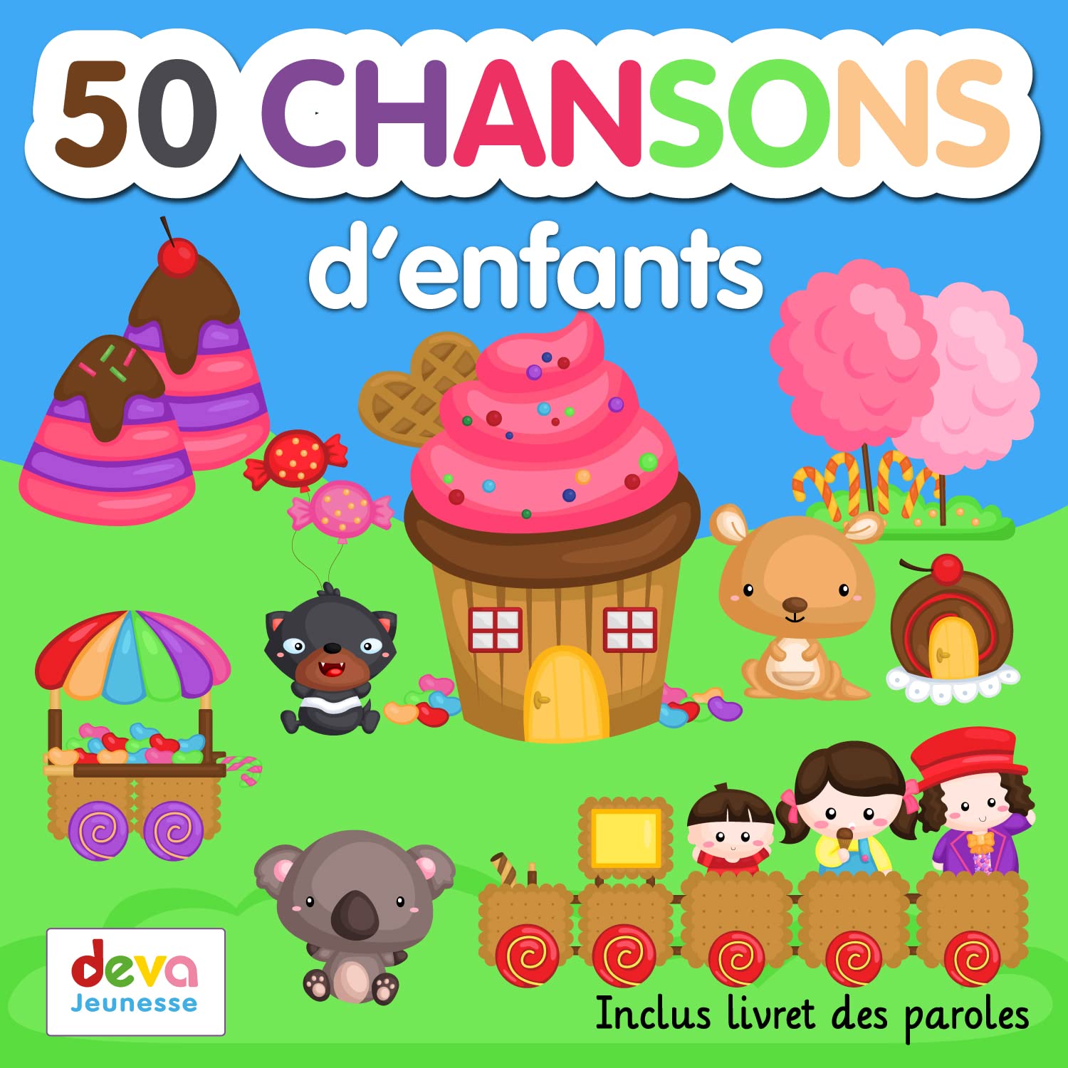 Double album avec 2CD de 50 comptines pour enfants
