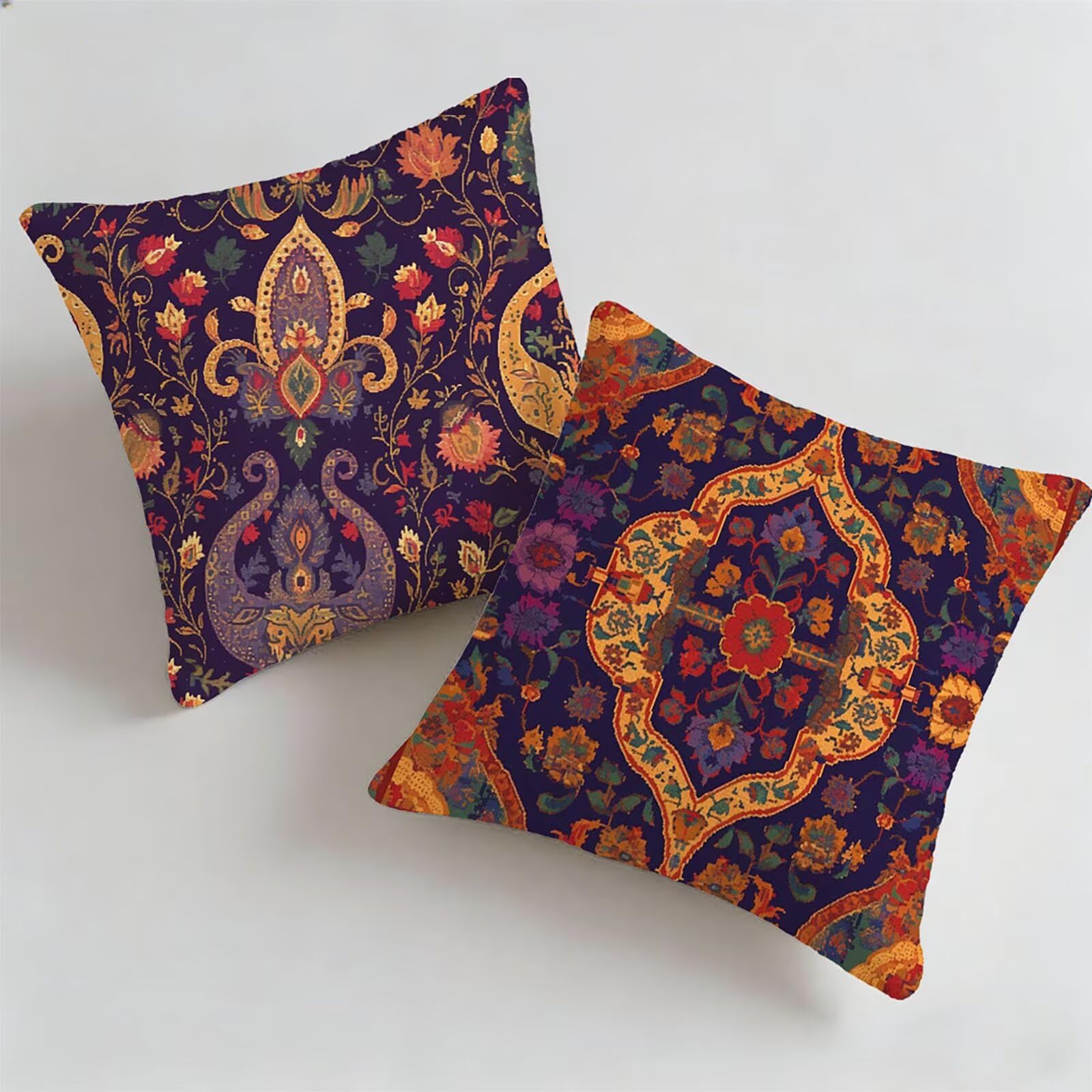 Housse coussin extérieur imperméable 45x45 rouge déperlant anti-tache lot de 2