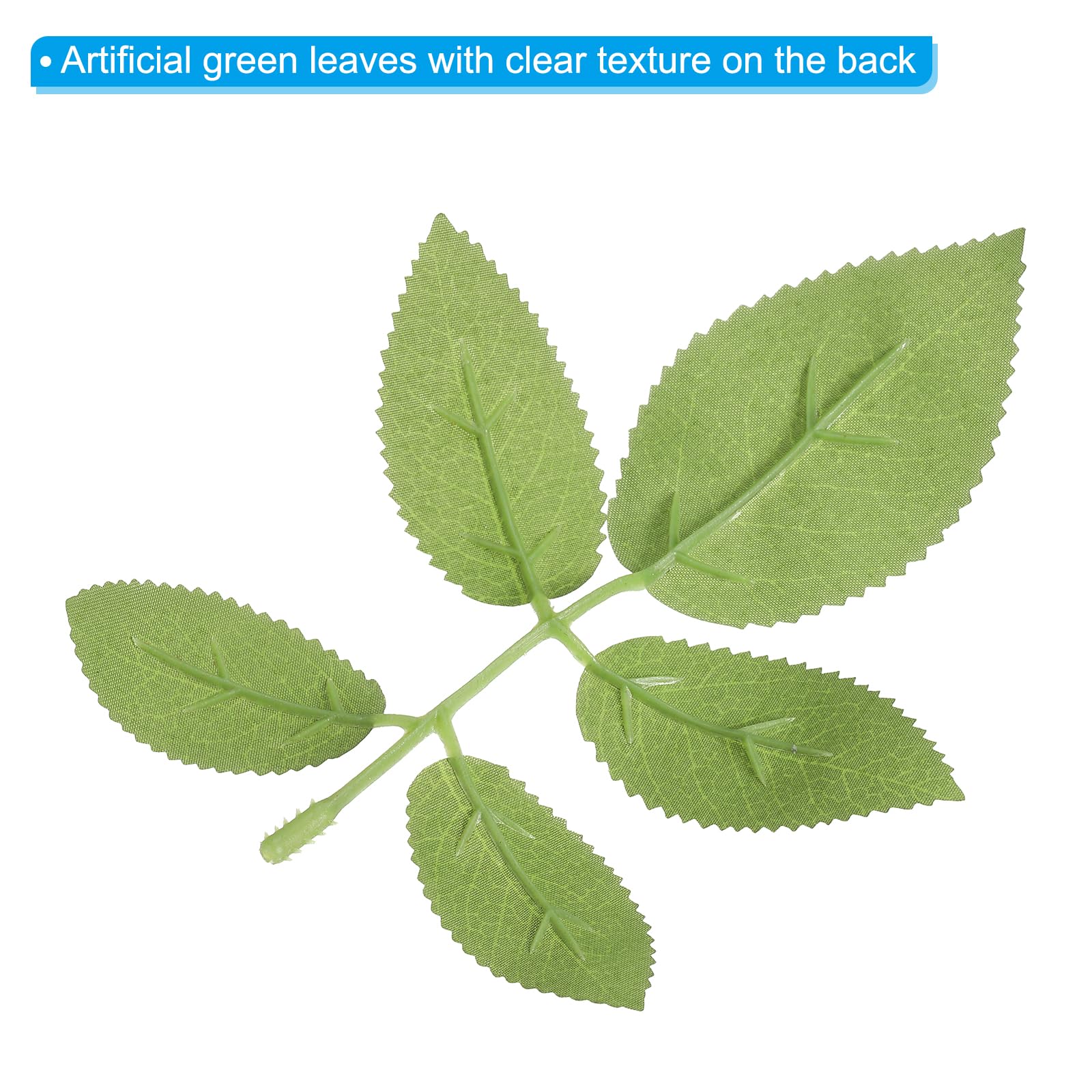 PATIKIL 5.91x5.12 Artificial Silk Rose Leaf - Image 3