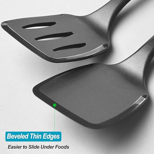 Miniatura 5 de Juego de espátulas de silicona resistentes al calor de 600F, espátulas de cocina de 13.6 pulgadas para utensilios de cocina antiadherentes,