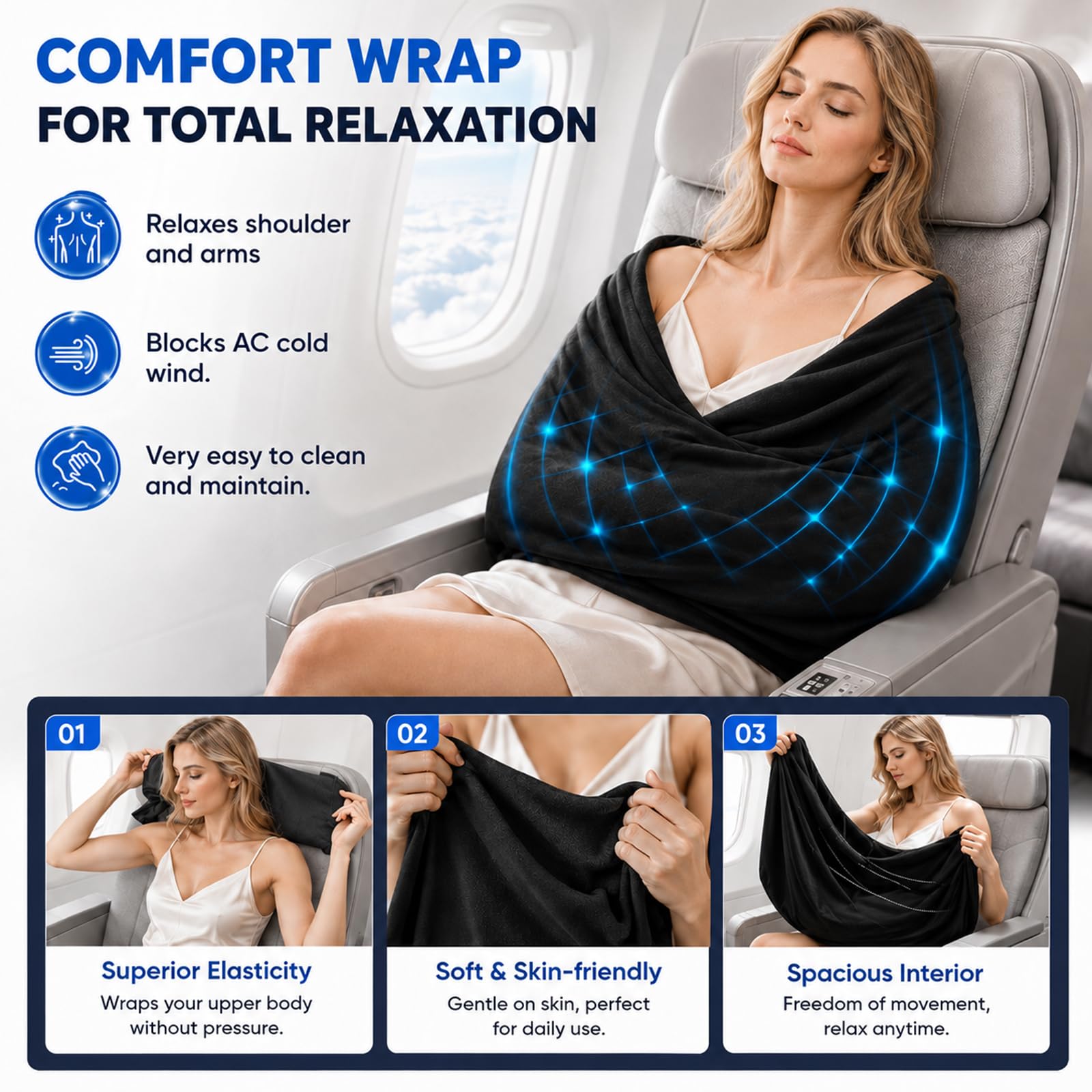Kilpkonn Almohada de viaje, antifaz para dormir, cojín cervical de viaje