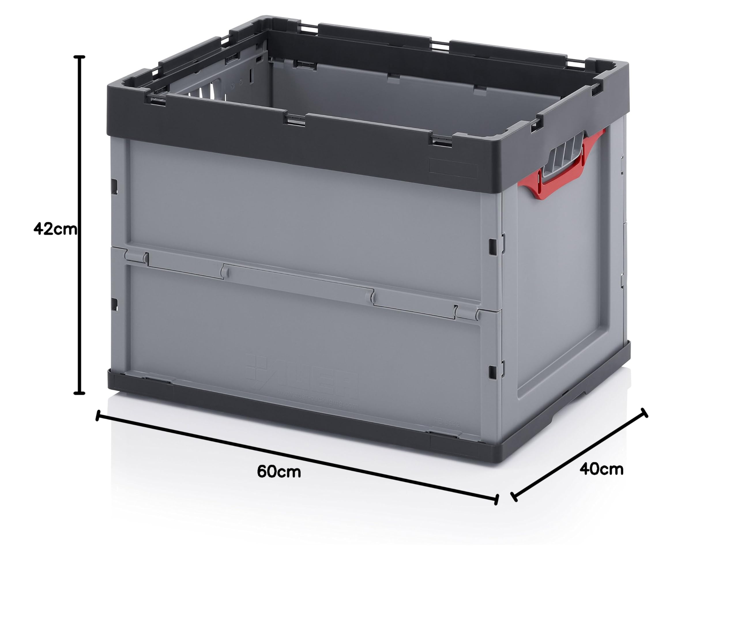 Auer Packaging Profi-Faltbox 60 x 40 x 42 inkl. gratis Zollstock Eurobox Lagerbox Transportbox stabil 60x40x42 groß