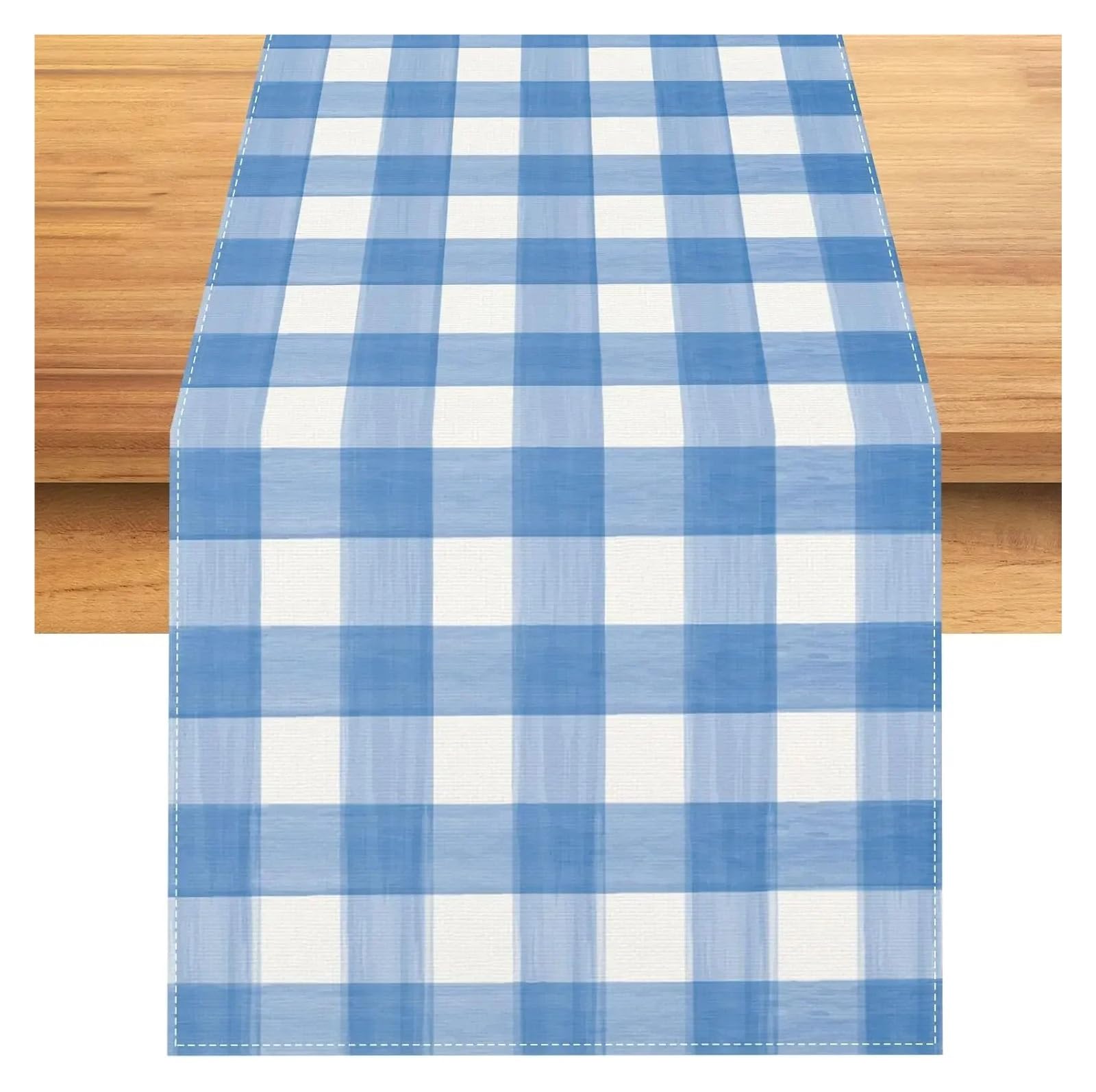 Table Runner Table Runners Fall Plaid Linen Dresser Scarf Autumn Holiday Kitchen Party Wedding Decor(03,200x33cm 78.7x13inch)