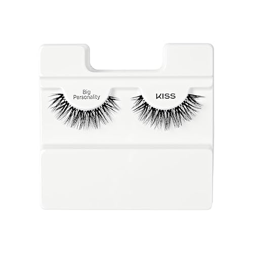 Miniatura 8 de KISS My Lash But Bolder, Pestañas postizas, 'Big Personality', 0.551 in, incluye 1 par, aptas para lentes de contacto, fáciles de aplicar, pestañas