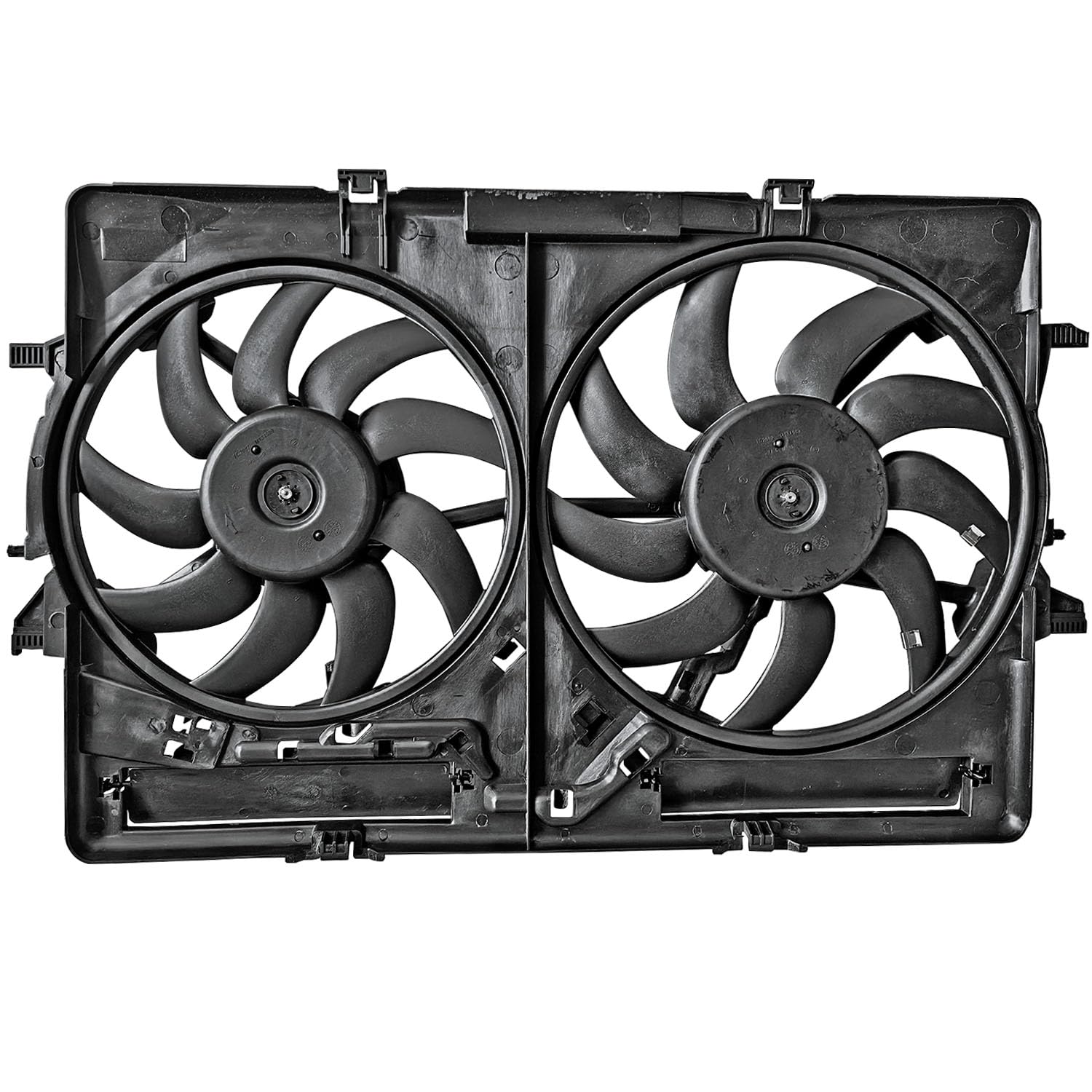 Radiator Cooling Fan 620-839 Compatible with Audi A5 A4 Q5 S5 S4 2009-2015, Radiator Condenser Engine Dual Cooling Fan Replacement 8K0121207A