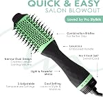 Brosse à cheveux sèche-cheveux professionnelle 5-en-1 par MINT | Brosse à cheveux ionique puissante éliminant les frisottis | Brosse soufflante lisse et redresse | Brosse à air chaud volumisante pour cheveux fins/épais