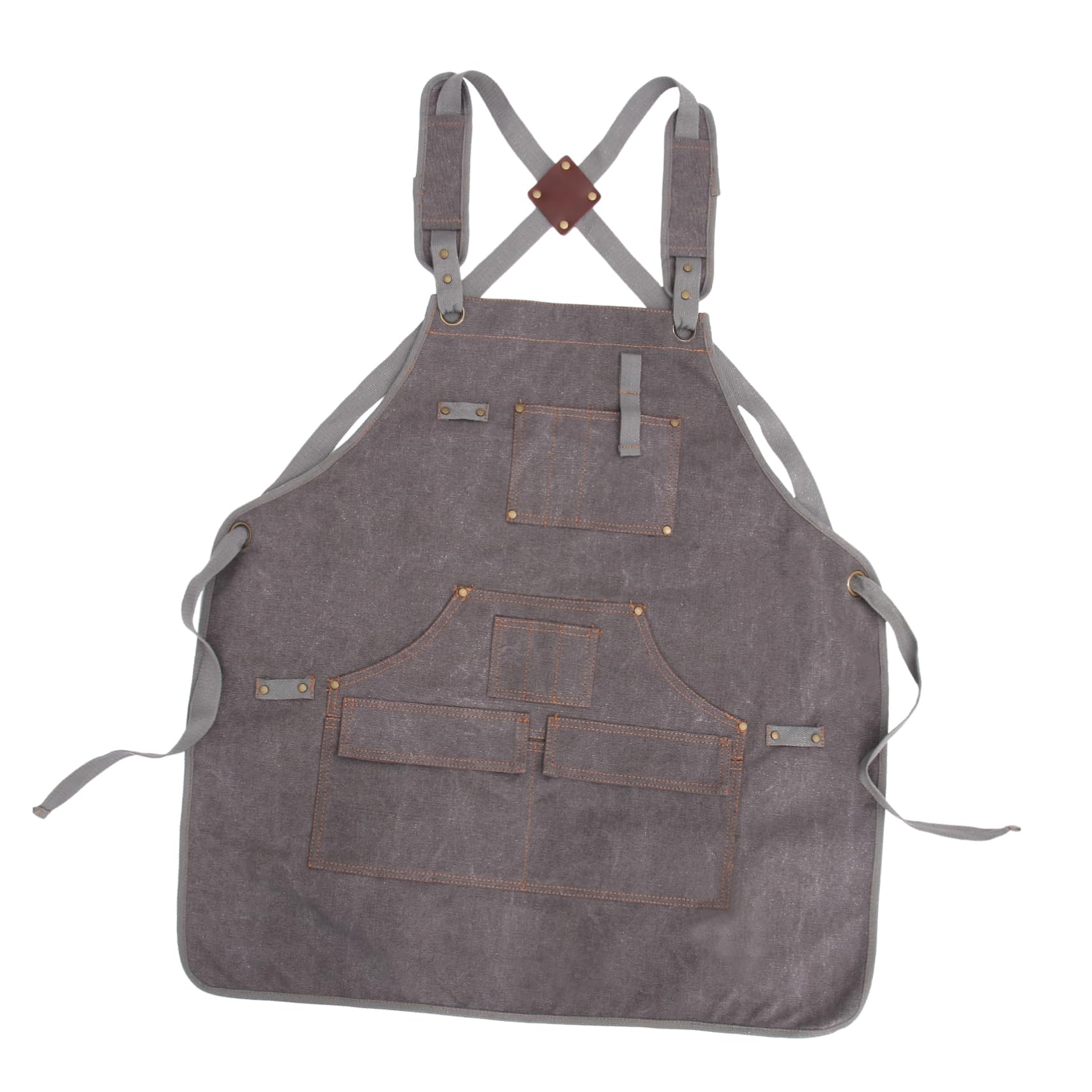 Schwere Arbeitsschürze Verdickte mit Mehreren Taschen und Waschbare Holzbearbeitungsschürze aus Canvas für Männer und Damen im Werkstatt und Arbeitsbereich