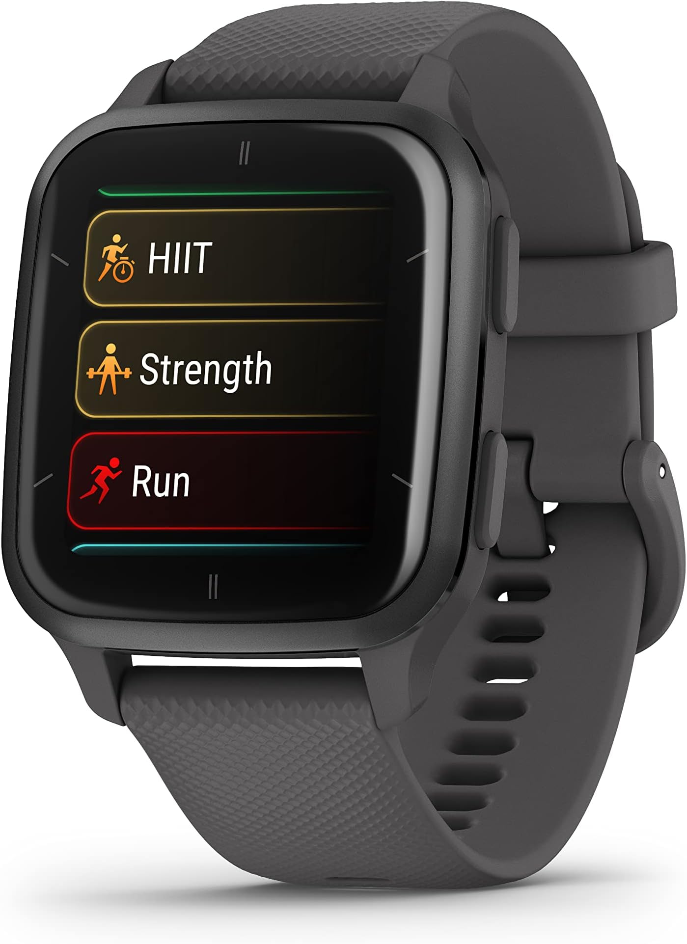 Venu Sq 2 GPS Smartwatch, All-Day Health Monitoring, Long-Lasting Battery Life, AMOLED Display, Slate and Shadow Gray