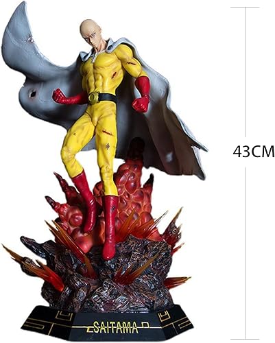 Miniatura 7 de Figuras de Saitama con figura de anime ligera de Saitama, estatuas grandes, adornos de acción de 16.93 pulgadas